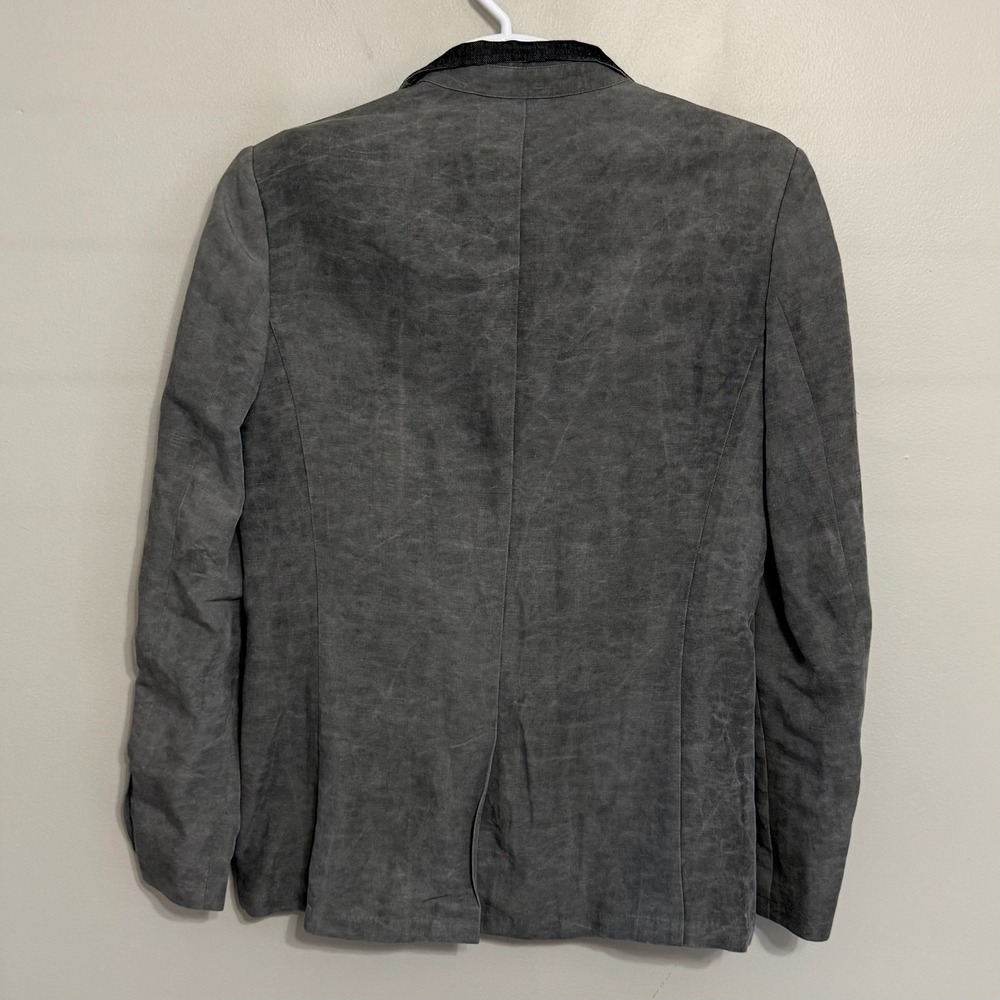 John Varvatos Mens 38R (48 EU) Gray Linen Viscose 3-Button Blazer Sport Coat - Picture 3 of 11